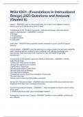 WGU IDC1 Foundations of Instructional Design 2023 /2024 STUDY BUNDLE PACK SOLUTION (ACCURATE Questions and Answers ) 100% Correct