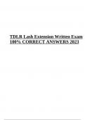 TDLR Lash Extension Exam Questions with ANSWERS 2023