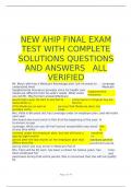 NEW AHIP FINAL EXAM TEST WITH COMPLETE   SOLUTIONS QUESTIONS AND ANSWERS   ALL VERIFIED 