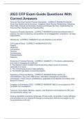 2023 CFP Exam Guide Questions With  Correct Answers 