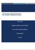 NR 541 Week 7 Assignment; Network Presentation - Local Area Network