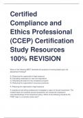 Certified  Compliance and  Ethics Professional  (CCEP) Certification  Study Resources 100% REVISION