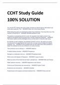 CCHT Study Guide 100% SOLUTION