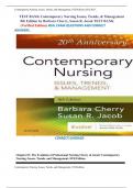 TEST BANK Contemporary Nursing Issues, Trends, & Management  8th Edition by Barbara Cherry, Susan R. Jacob TEST BANK (Verified Edition) REAL EXAM QUESTIONS AND CORRECT  ANSWERS.