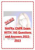 NAPRx CNPR Exam WITH 160 Questions and Answers 2022-2023