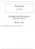 Essentials of Statistics, 6e Mario F. Triola (Solution Manual with Test Bank)	