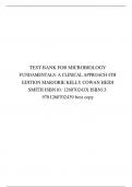 TEST BANK FOR MICROBIOLOGY FUNDAMENTALS: A CLINICAL APPROACH 4TH EDITION MARJORIE KELLY COWAN HEIDI SMITH ISBN10: 126070243X ISBN13: 9781260702439