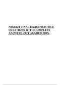 NSG6020 FINAL EXAM TEST QUESTIONS AND COMPLETE ANSWERS 2023 (GRADED)