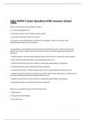 SAFe POPM 5 Exam Questions With Answers Solved 100% 