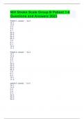 NIH Stroke Scale Group B Patient 1-6 Questions and Answers 2023