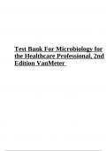 Microbiology for the Healthcare Professional, 2nd Edition VanMeter Test Bank | Complete