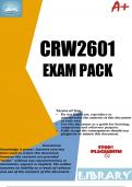 CRW2601 Exam Pack 2023