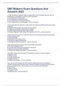 EMT Midterm Exam Questions And Answers 2023