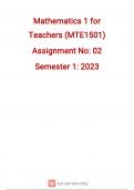 MTE1501 ASSIGNMENT 2 2023