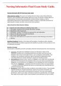 Nursing Informatics Final Exam Study Guide.