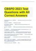 CBSPD 2023 Test Questions with All Correct Answers 