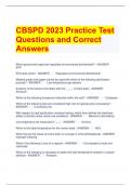 CBSPD 2023 Practice Test Questions and Correct Answers 