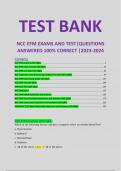 NCC EFM EXAMS AND TEST|QUESTIONS ANSWERED 100% CORRECT |2023-2024