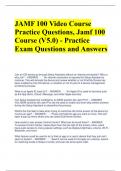 Bundle For JAMF 100 Exam Questions with All Correct Answers