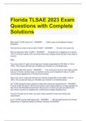 Florida TLSAE 2023 Exam Questions with Complete Solutions 