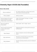 Chemistry Paper 2 GCSE AQA Foundation