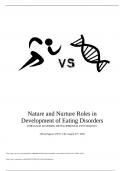 Psych 140 Final Paper : Nature and Nurture Roles in Development of Eating Disorders PORTGAGE LEARNING DEVELOPMENTAL PSYCHOLOGY