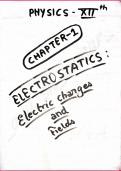 PHYSICS CHAPTER-01 ELECROSTATIC