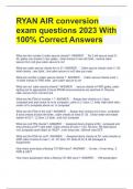 RYAN AIR conversion exam questions 2023 With 100% Correct Answers