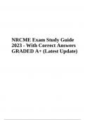 NRCME Final Exam Practice Questions With Correct Answers 2023/2024 (Already GRADED A+)