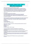 ADC/AADC PRACTICE TEST 1 Q&A 2023 Update A+,ADC Exam Through IC&R (2023 A+),Addiction Counselor Practice Test Book Q&A 2023 (A+) ,Addiction Counseling Study Guide NAADAC (A+) & Addiction Counseling Study Guide/NAADAC 2023-2024. Solved Package deal solutio