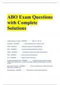 ABO Exam Questions with Complete Solutions 