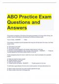 ABO Practice Exam Questions and Answers