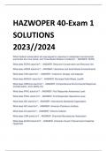 HAZWOPER 40-Exam 1 SOLUTIONS  2023//2024