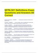 NFPA 921 Definitions Exam Questions and Answers All Correct 