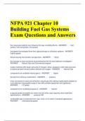 NFPA 921 Chapter 10 Building Fuel Gas Systems Exam Questions and Answers