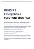 REHS/RS  Emergencies SOLUTIONS 100% PASS