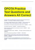 OPOTA Practice Test Questions and Answers All Correct 