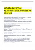 Bundle For OPOTA Exam Questions with Complete Solutions