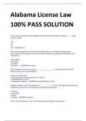 Alabama License Law 100% PASS SOLUTION