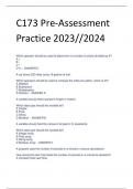 C173 Pre-Assessment  Practice 2023//2024