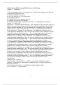 Chapter 4. Elimination Test Bank For Clinical Nursing Skills: A Concept-Based Approach, 4e (Pearson) Education (Chapter 4 only Questions and Complete Solutions)