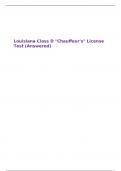 Louisiana Class D "Chauffeur's" License Test (Answered)