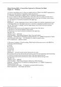 Chapter 12. Perfusion Test Bank For Clinical Nursing Skills: A Concept-Based Approach, 4e (Pearson) Education (Chapter 12 only Questions and Complete Solutions)