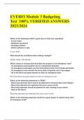 EVERFI Module 3 Budgeting  Test 100% VERIFIED ANSWERS  2023/2024