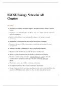 IGCSE Biology Notes Latest 2023 / 2024