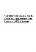 ASU BIO 181 Exam 3 Questions with Answers 2023 (100% Correct Graded A)