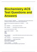 Bundle For ACS Biochemistry Exam Questions with All Correct Answers