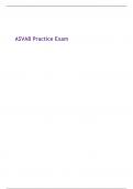 ASVAB Practice Exam