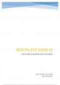 HESI PN EXIT EXAM V3 - QUESTIONS & ANSWERS WITH RATIONALS (SCORED 98%) 100% REVIEWED BEST VERSION 2022/2023