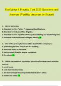 Firefighter 1 Practice Test Questions and Answers 2023 (Verified 381 Questions by Expert)